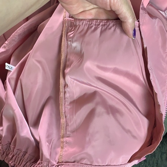 DAISY Rose Pink Blush Windbreaker Women’s Jacket Size XL - Picture 11 of 14